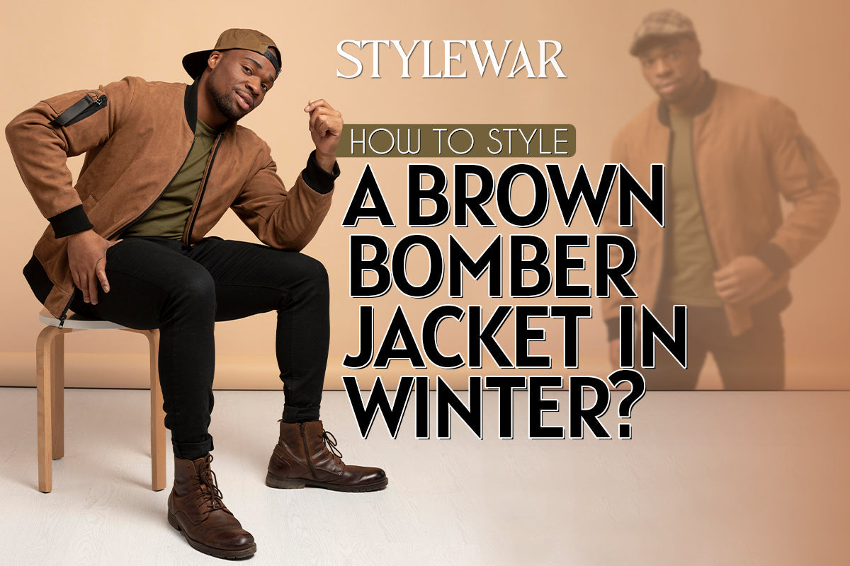 How To Style A Brown Bomber Jacket In Winter?