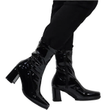 Women's Go Go Boots Mid Calf Block Heel Zipper Boot