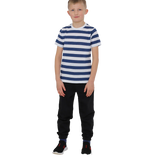 Kid's Stripe Crew Neck Basic Short Sleeves Cotton T-Shirt