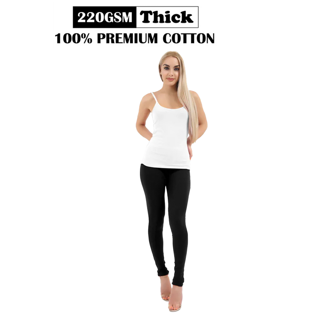 Women's Thick Cotton Full-Length Elastic Waist Leggings
