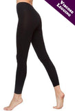 Women's Plain Viscose Soft Comfortable Full-Length Leggings