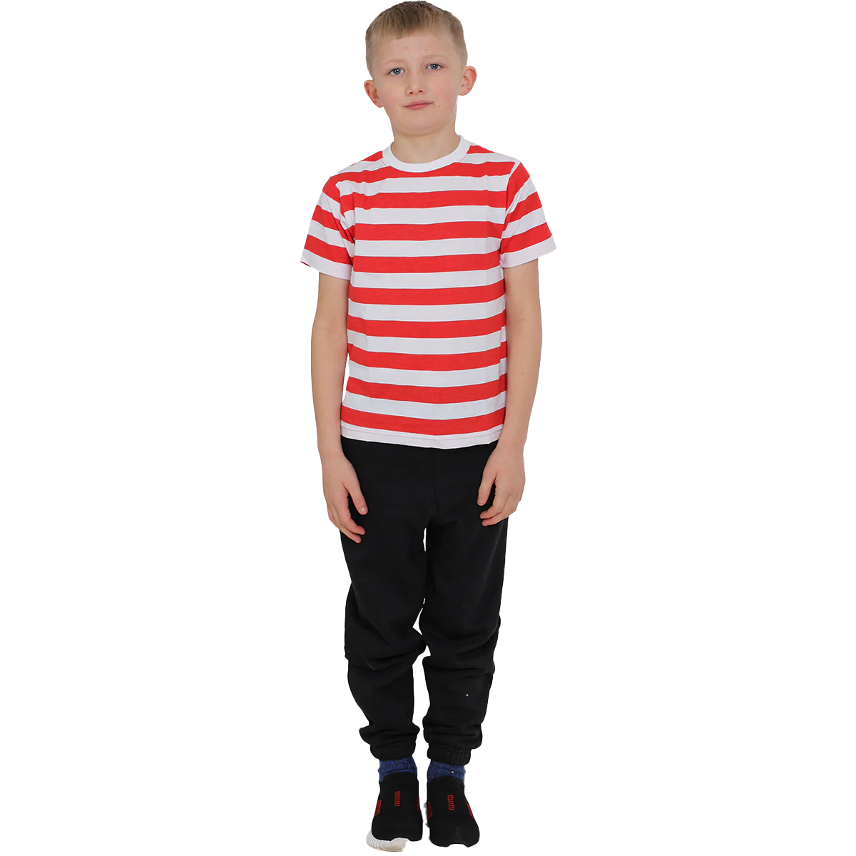 Kid's Stripe Crew Neck Basic Short Sleeves Cotton T-Shirt