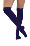 Women's Thigh High Over The Knee Girl Cotton Mix Plain Socks