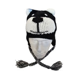 Adult Animal Face Knitted Winter Hat