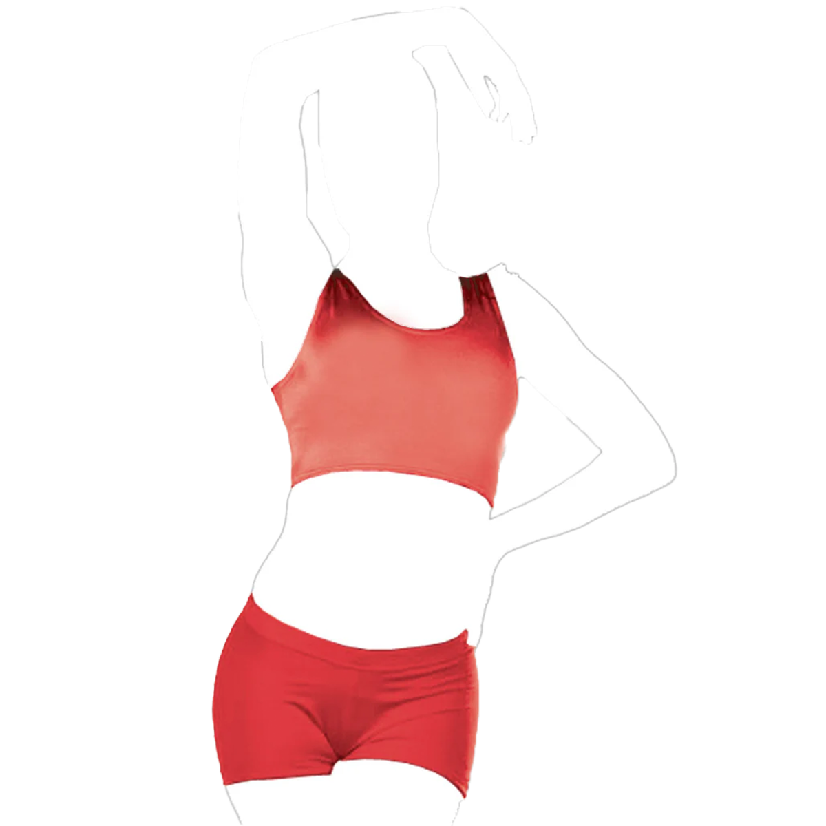 Girl Sleeveless Crop Top Stretch Plain Scoop Neck Ballet Top