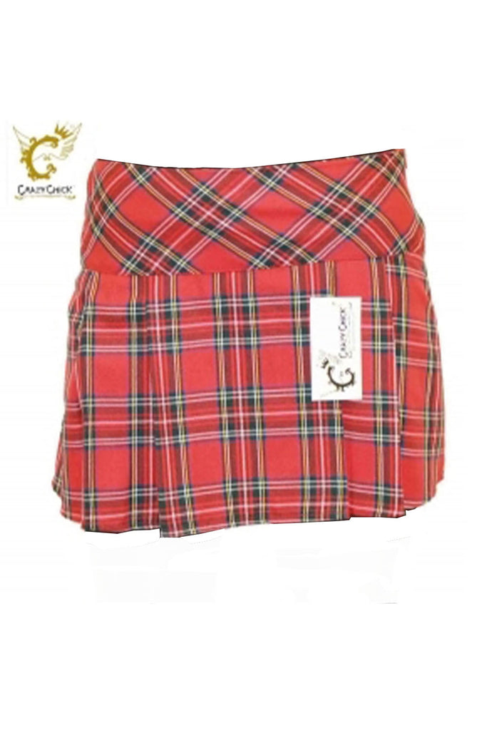 Women's 14 Inches Box Pleated Schoolgirl Tartan Skirt