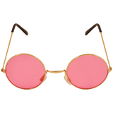 Adult Gold Silver Frame Round Lens Glasses