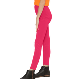 Girl's Microfibre Full Length Leggings with Elastic Waist