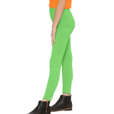 Girl's Microfibre Full Length Leggings with Elastic Waist