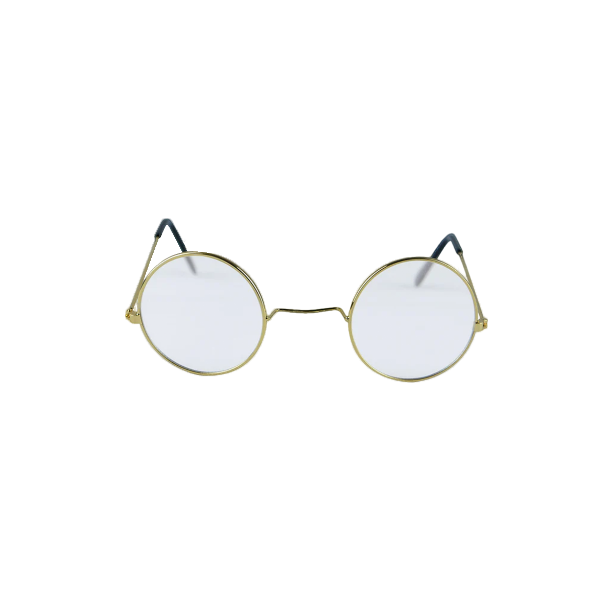 Adult Gold Silver Frame Round Lens Glasses