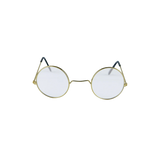 Adult Gold Silver Frame Round Lens Glasses