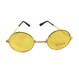 Adult Gold Silver Frame Round Lens Glasses