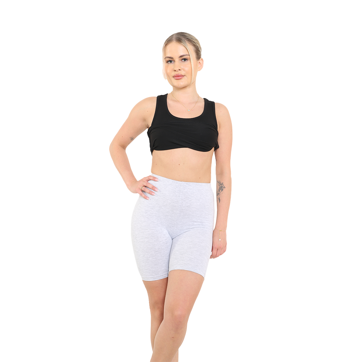 Womens Cotton Elastic Stretch Yoga Breathable Cycling Shorts