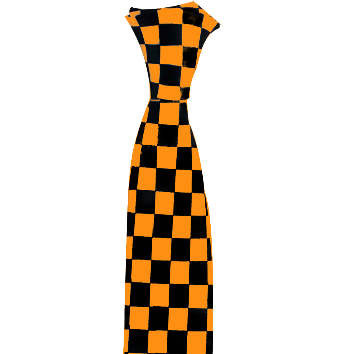 Men's Checkered Printed Satin Neck Tie Casual & Formal Accessory