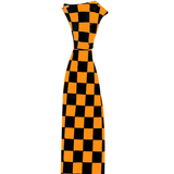Men's Checkered Printed Satin Neck Tie Casual & Formal Accessory