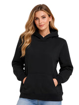 Active Star Ladies Jet Black Pullover Hoodie