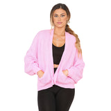 Women's Short Balloon Sleeve Knit Cardigan