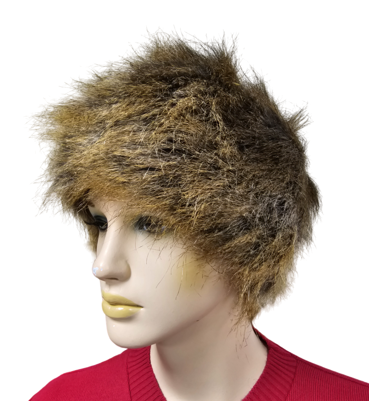 Adult 80s Winter Hat Natural Faux Fur