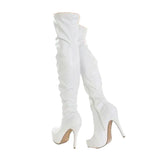 Women's High Over Knee Zip Up Heel Long Boots