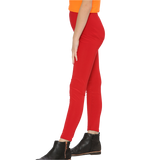 Girl's Microfibre Full Length Leggings with Elastic Waist