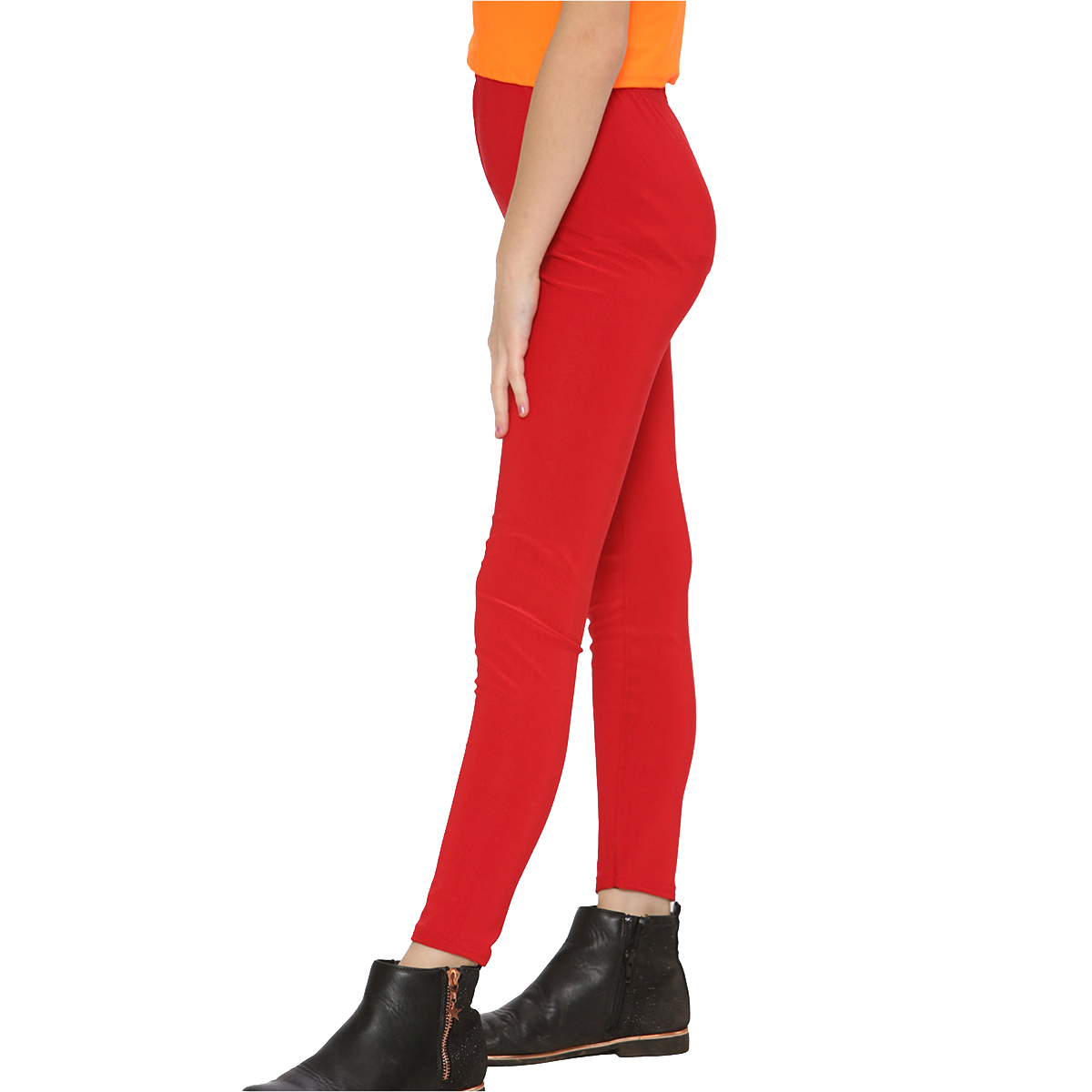 Girl's Microfibre Full Length Leggings with Elastic Waist