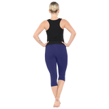 Womens 3/4 Length Cotton Capri Leggings Stretchy Soft Tights