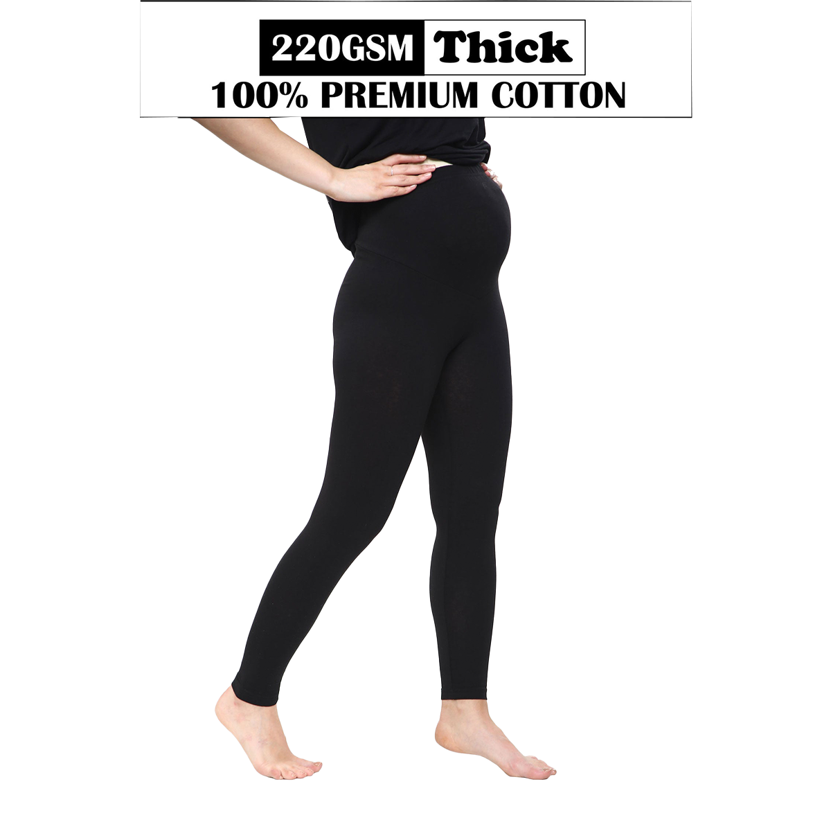Women's Maternity Leggings Stretchy Thick Cotton Tights Pant