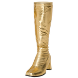 Girls Sexy Knee Go Go Retro Zipper Boots