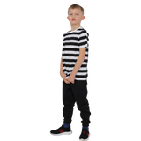 Kid's Stripe Crew Neck Basic Short Sleeves Cotton T-Shirt