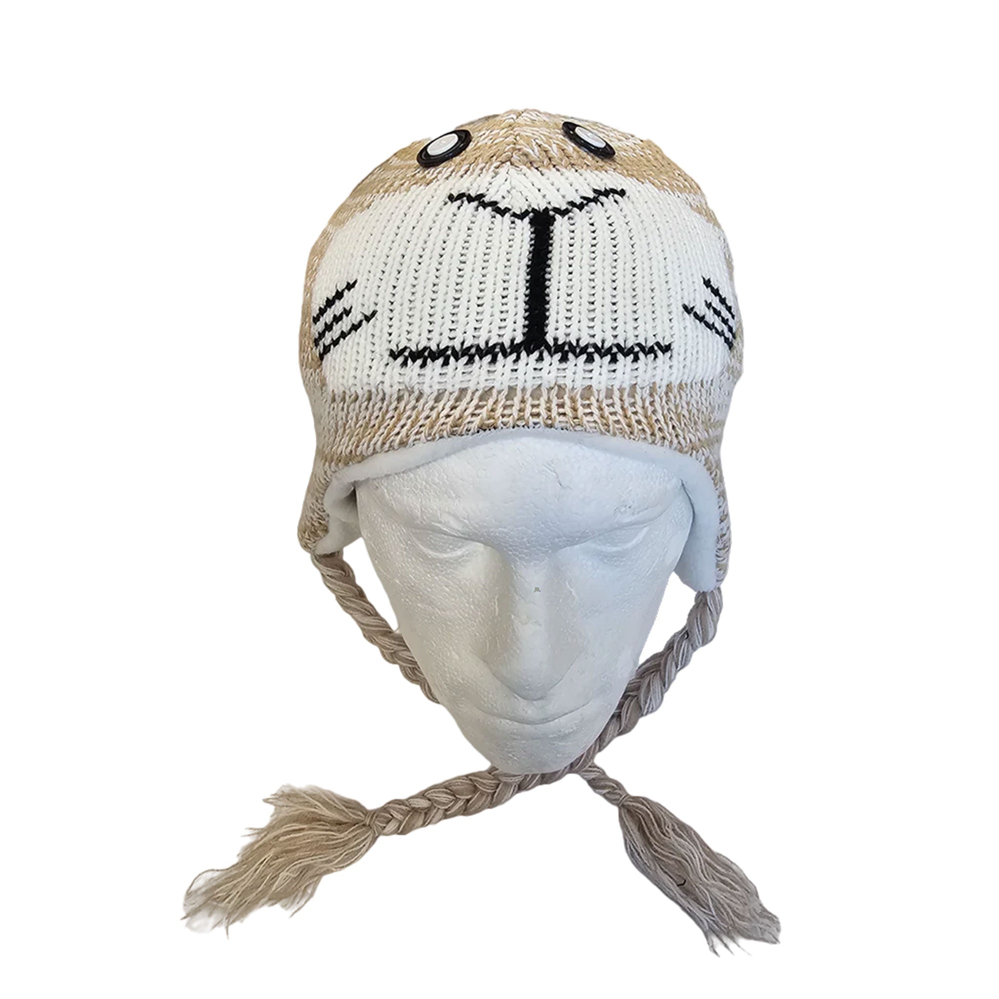 Adult Animal Face Knitted Winter Hat