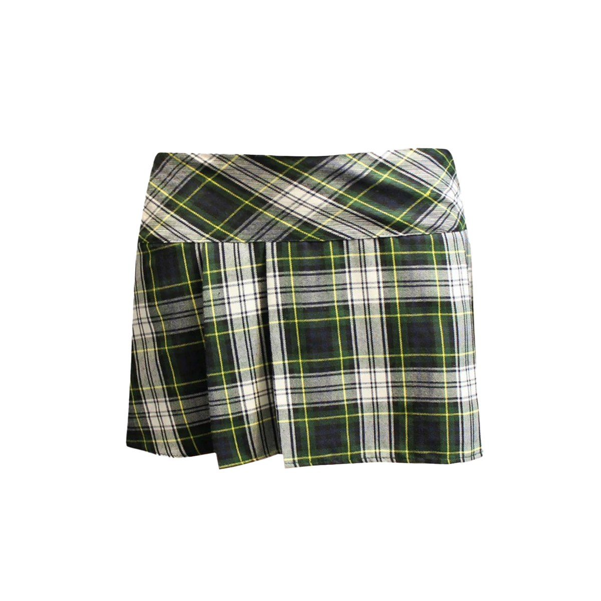 Women's 14 Inches Box Pleated Schoolgirl Tartan Skirt