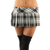Women's Scottish 9 Inch Tartan Check Pleated Mini Skirt