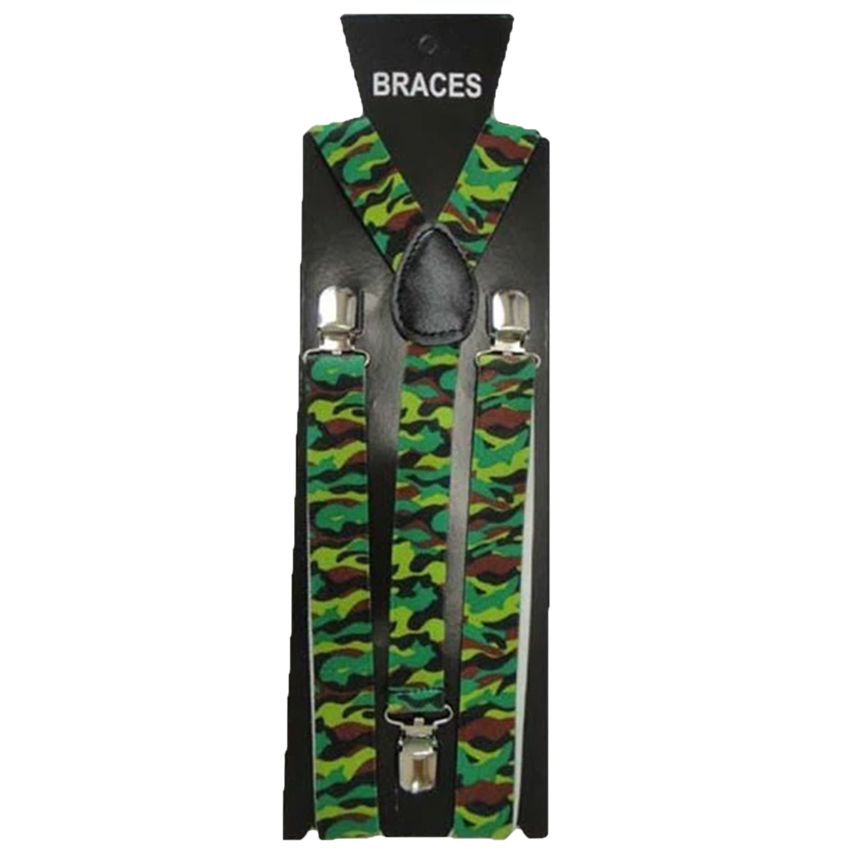 Adjustable Men's Printed Braces 2.5 cm With Strong Metal Clips
