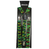 Adjustable Men's Printed Braces 2.5 cm With Strong Metal Clips