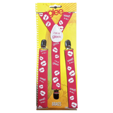 Adjustable Men's Printed Braces 2.5 cm With Strong Metal Clips