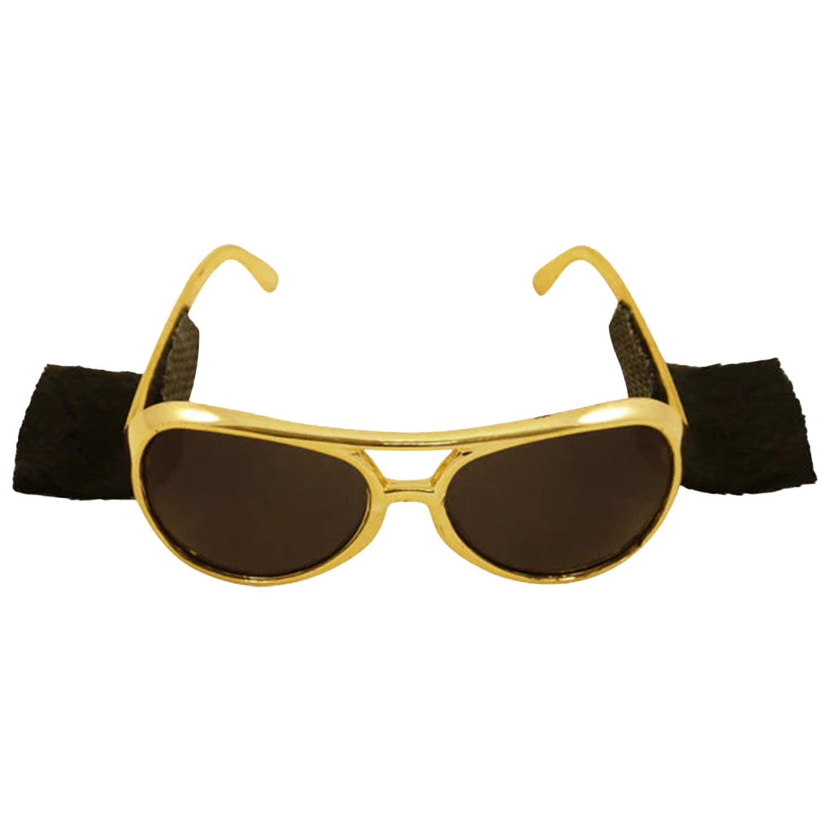 Gold Sunglasses with Sideburns