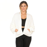 Women's Short Balloon Sleeve Knit Cardigan