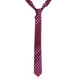 Men's Checkered Printed Satin Neck Tie Casual & Formal Accessory