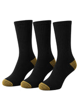 3pk Men's Yellow Heel Work Socks