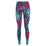 Girls Microfibre Full Length Leopard Leggings Casual Pants