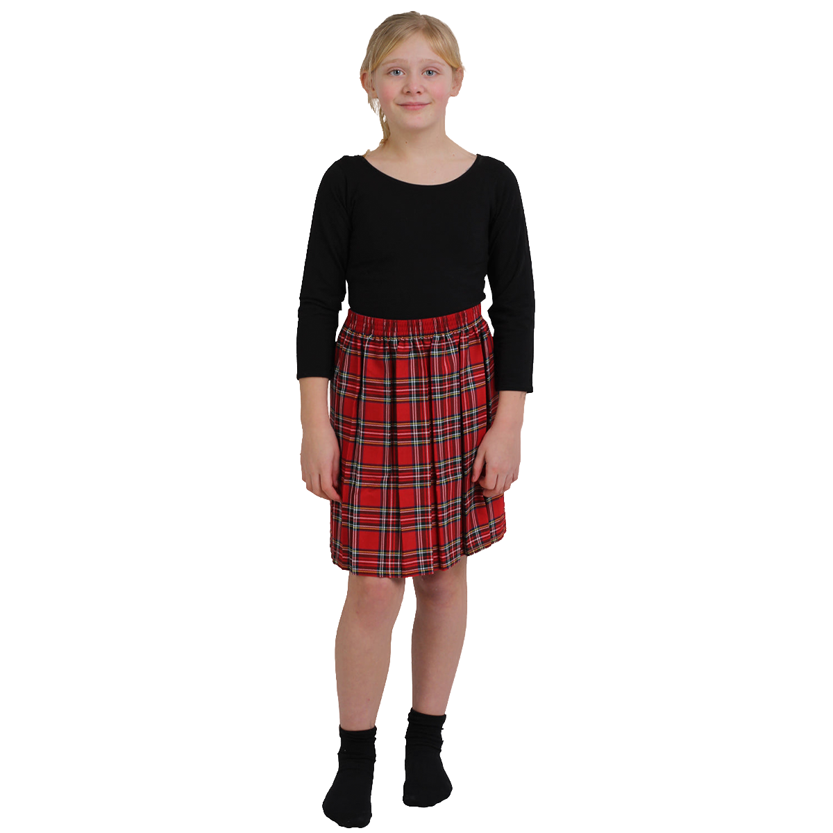 Girl's Box Pleated Tartan Casual and Schoolgirl Party Skirt