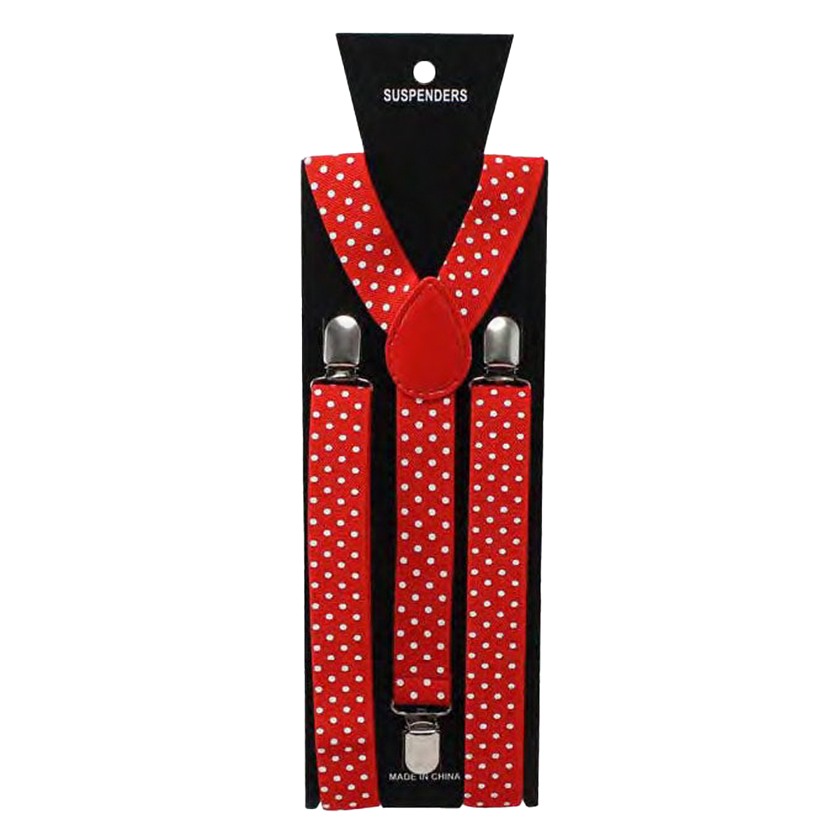 Adjustable Men's Suspenders Polka Dot Braces 2.5 cm Wide