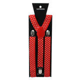 Adjustable Men's Suspenders Polka Dot Braces 2.5 cm Wide