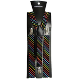 Adjustable Men's Suspenders Polka Dot Braces 2.5 cm Wide