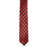 Men's Checkered Printed Satin Neck Tie Casual & Formal Accessory