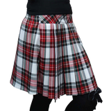 Women's Short Box Pleated 16 Inches Elasticated Tartan Skirt