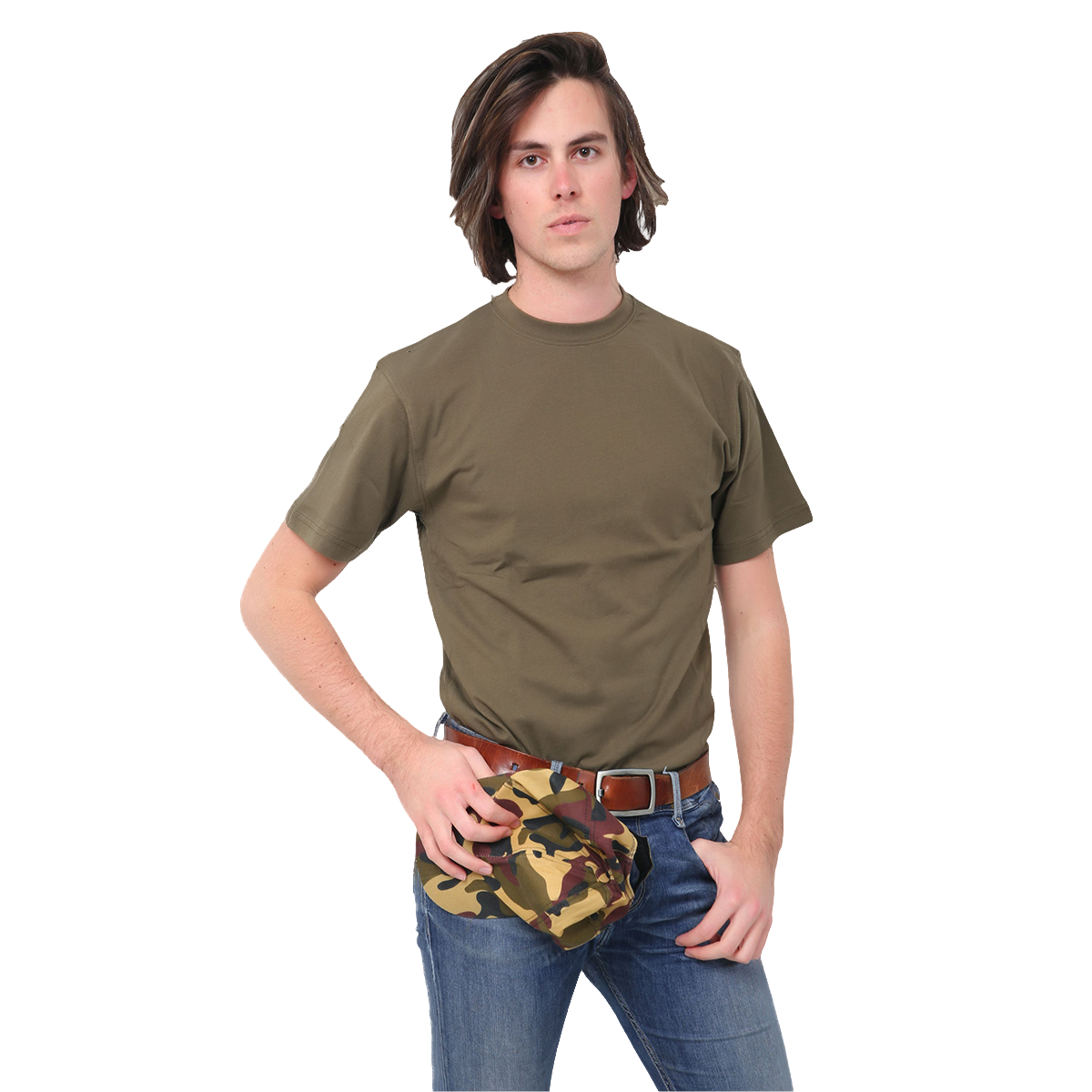 Adult Crew Neck Plain Basic Short Sleeve Casual T-Shirt