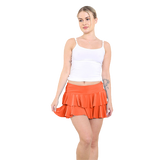 Women's 80's Theme Frill Stretch Casual Wear Rara Skirt