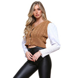 Ladies' Knitted Cropped Cardigan