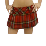 Women's Scottish 12 Inch Tartan Check Pleated Mini Skirt